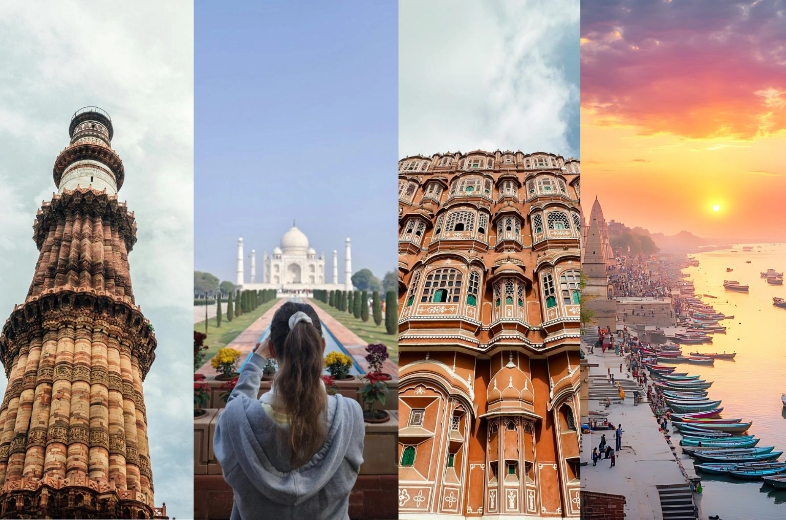 7 stops golden triangle varanasi khajuraho tour