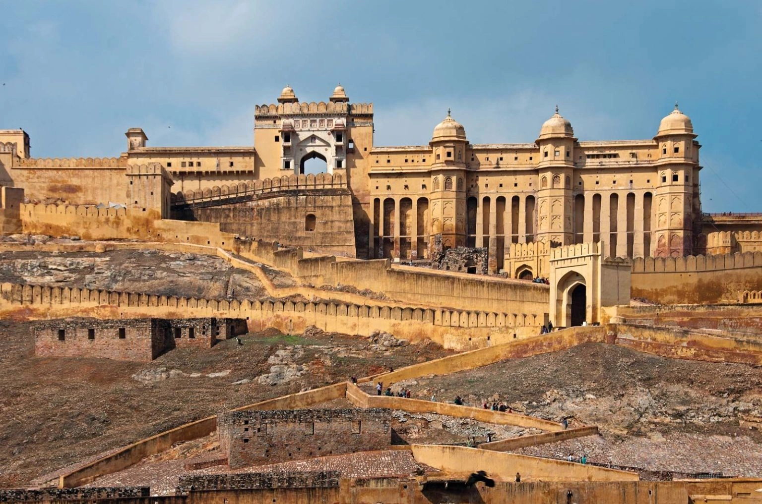 Amber Fort showcasing Rajput and Mughal architecture