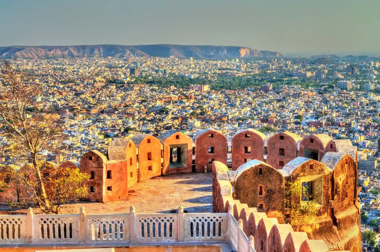 Jaipur city view from Nahargarh Fort Rajasthan