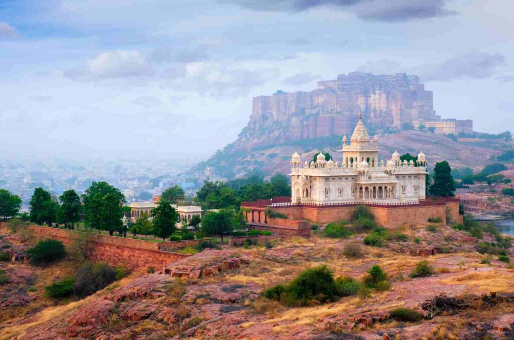 Jaswant Thada with Mehrangarh Fort Jodhpur