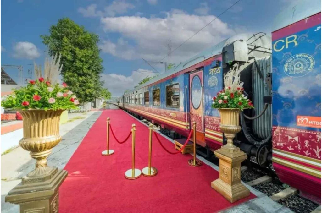 Luxury train red carpet boarding experience in India
