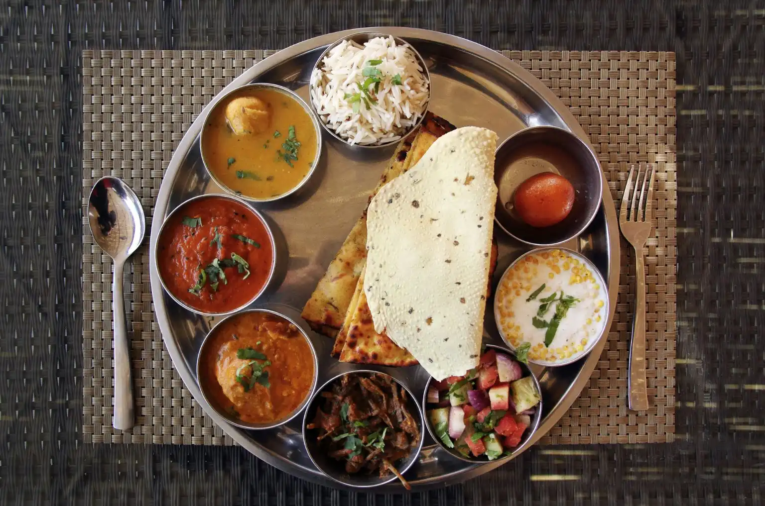 Traditional Rajasthani thali cuisine
