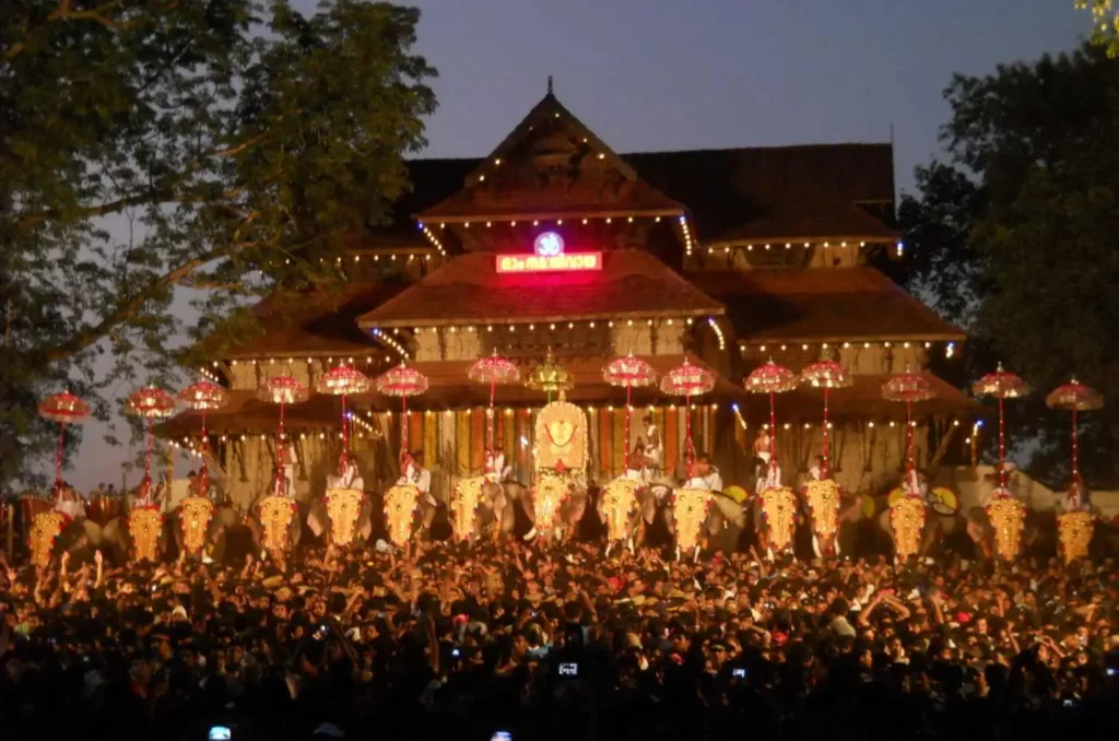 Traditional seasonal festival celebration in Kerala
