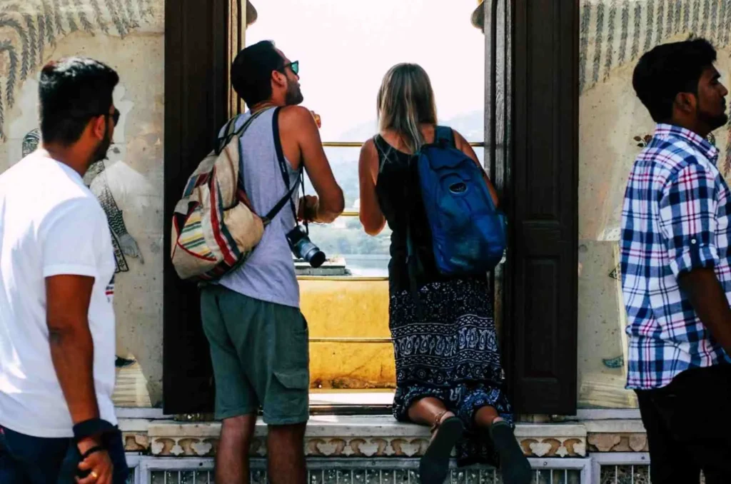 First-time visitors exploring attractions during a Golden Triangle trip