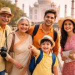 Multi-generational family enjoying India tour with heritage and cultural experiences