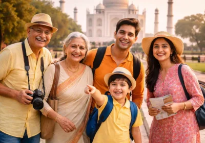 Multi-generational family enjoying India tour with heritage and cultural experiences